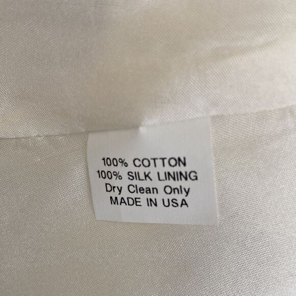 Charlotte Brody Cabana Blue/Ivory Brocade Bell Shaped Skirt. Size XS. - Picture 7 of 7